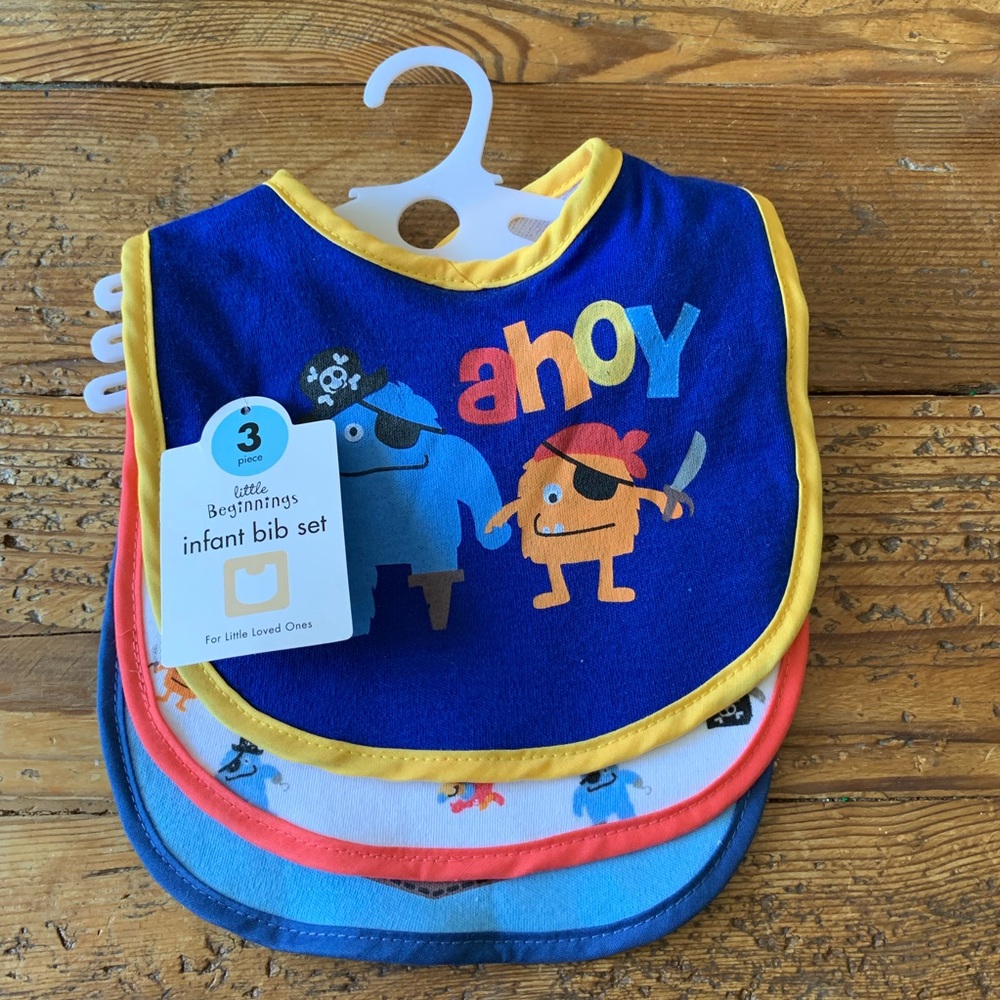 Pirate Infant Bib Set